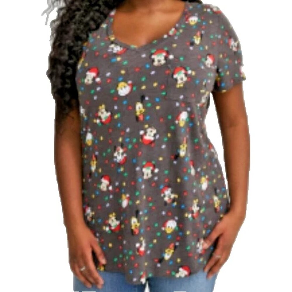 ❤️NWT TORRID DISNEY MICKEY MOUSE TUNIC HOLIDAY CHRISTMAS LIGHTS TEE PLUS SIZE 4X
